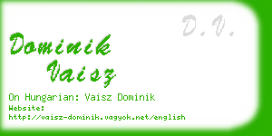 dominik vaisz business card